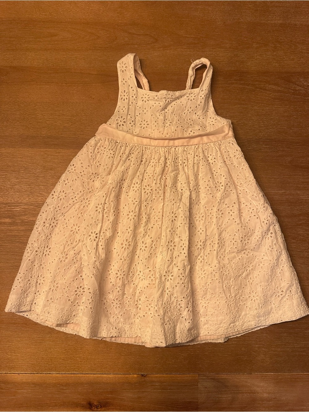 Janie and Jack Cream Eyelet Sundress
